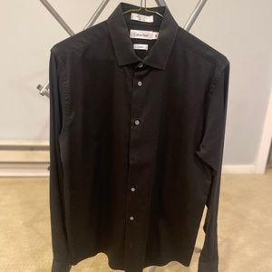Mens Size 18 Calvin Klein Black Dress Shirt
